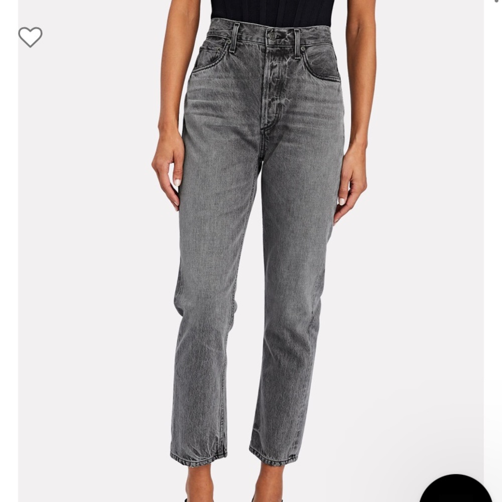 AGOLDE Riley High-Rise Straight Cropped Je…
